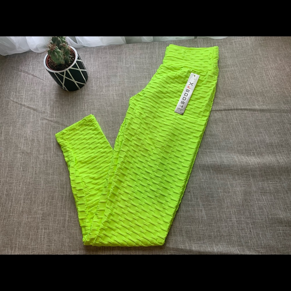 Line Green/Fluorescent Yellow TikTok Leggings